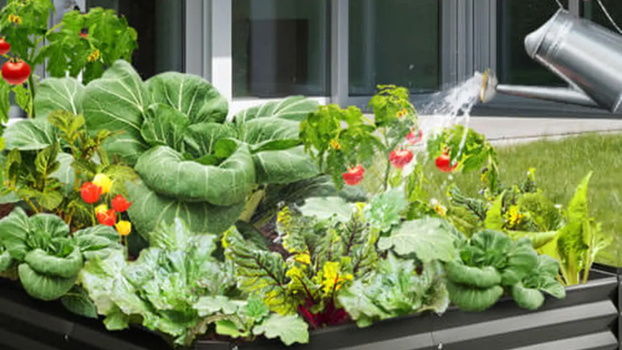 overhead view of corned beef sliced and on a platter with cabbage, potatoes, and carrots